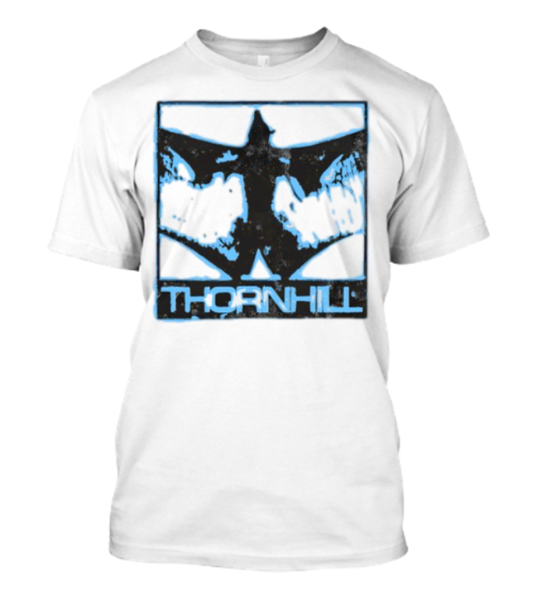 Thornhill Bat White Distressed Grunge Style T-Shirt
