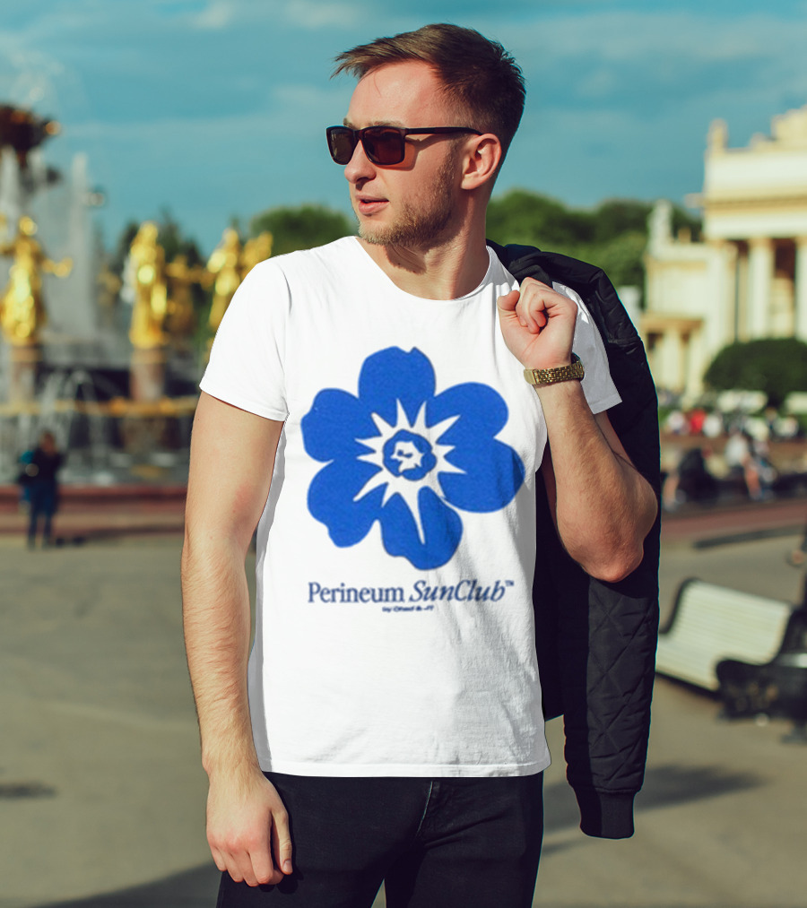 Chad And JT Perineum SunClub Bumflower Blue Blossom T-Shirt