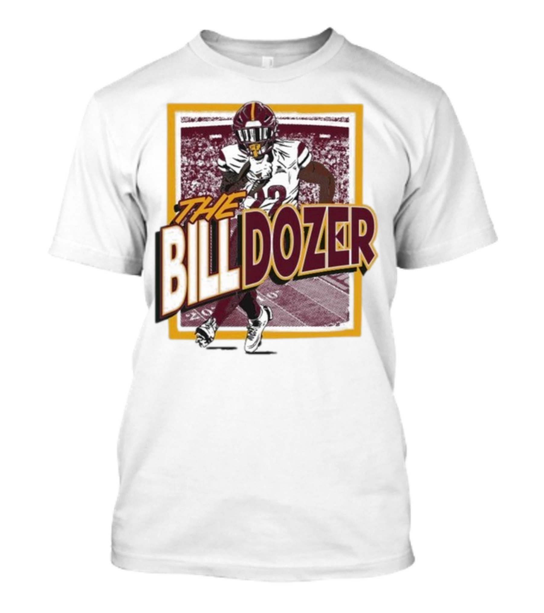 Jacory Croskey-Merritt The Billdozer Breaking Through Washington Commanders Scene T-Shirt