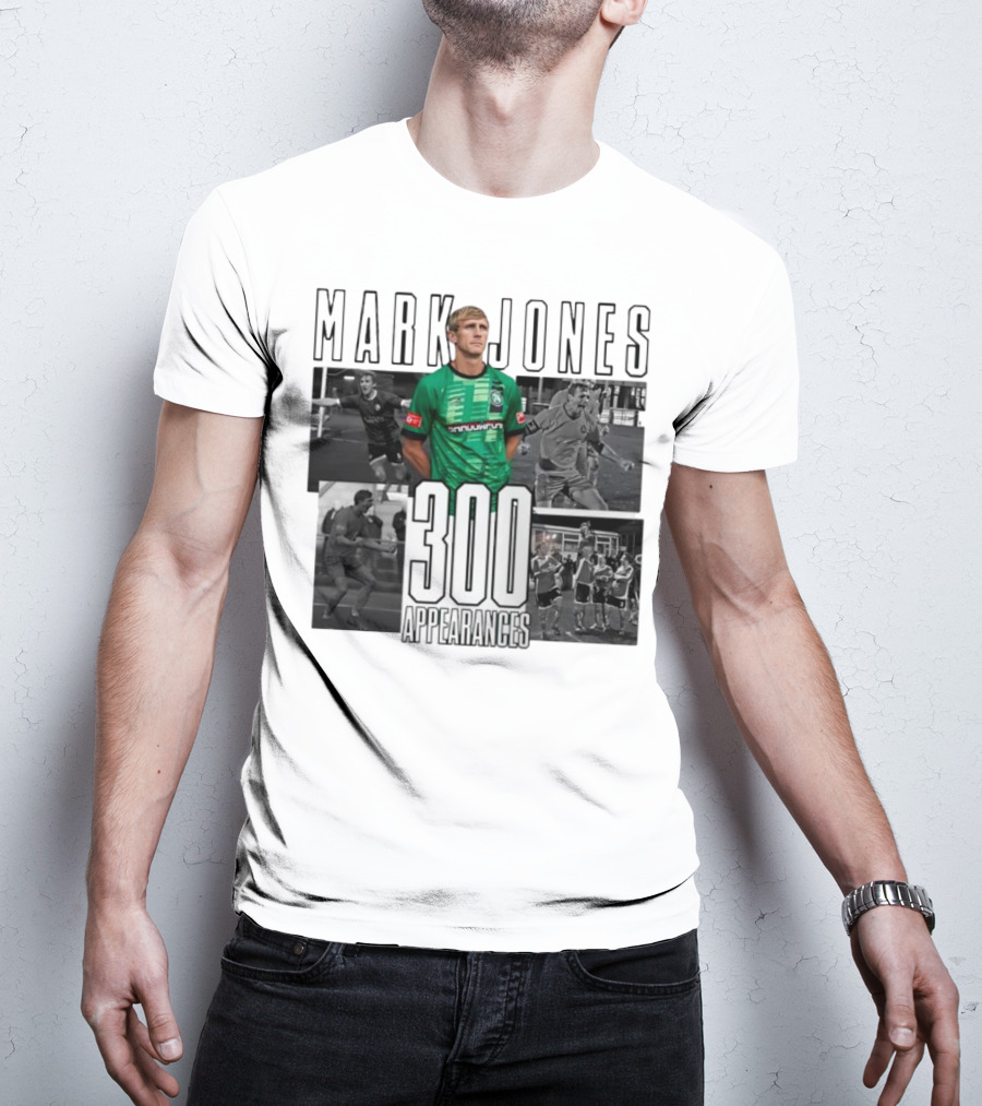Mark Jones 300 Appearances Northwich FC Green Jersey Football Tribute T-Shirt