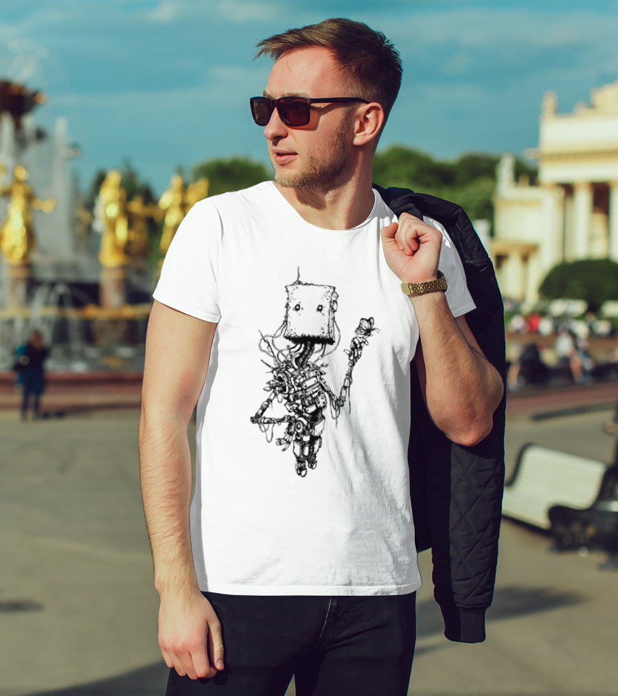 Butterfly Bot Robo Nature Fusion T-Shirt