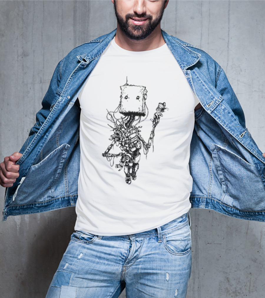 Butterfly Bot Robo Nature Fusion T-Shirt