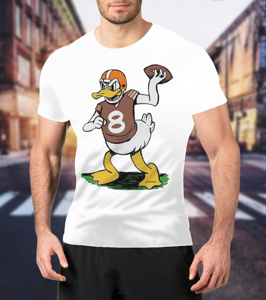 Duck Quarterback Number 8 Cleveland Browns Dillon Gabriel T-Shirt