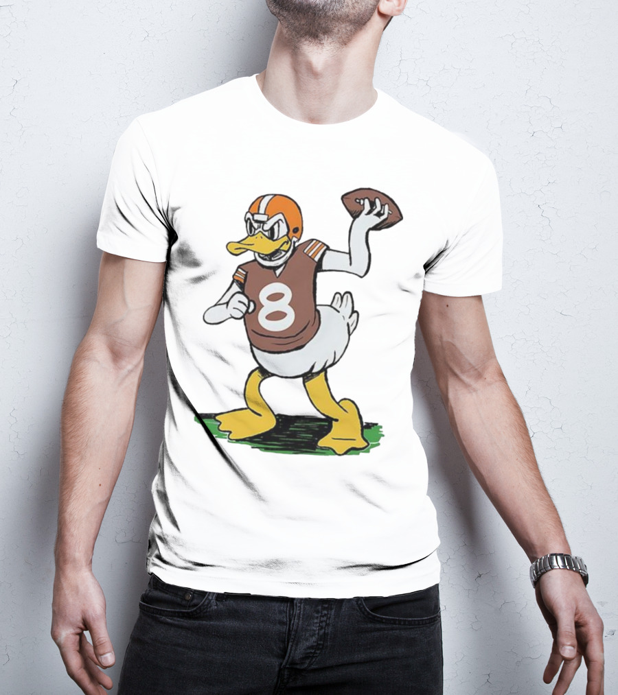 Duck Quarterback Number 8 Cleveland Browns Dillon Gabriel T-Shirt