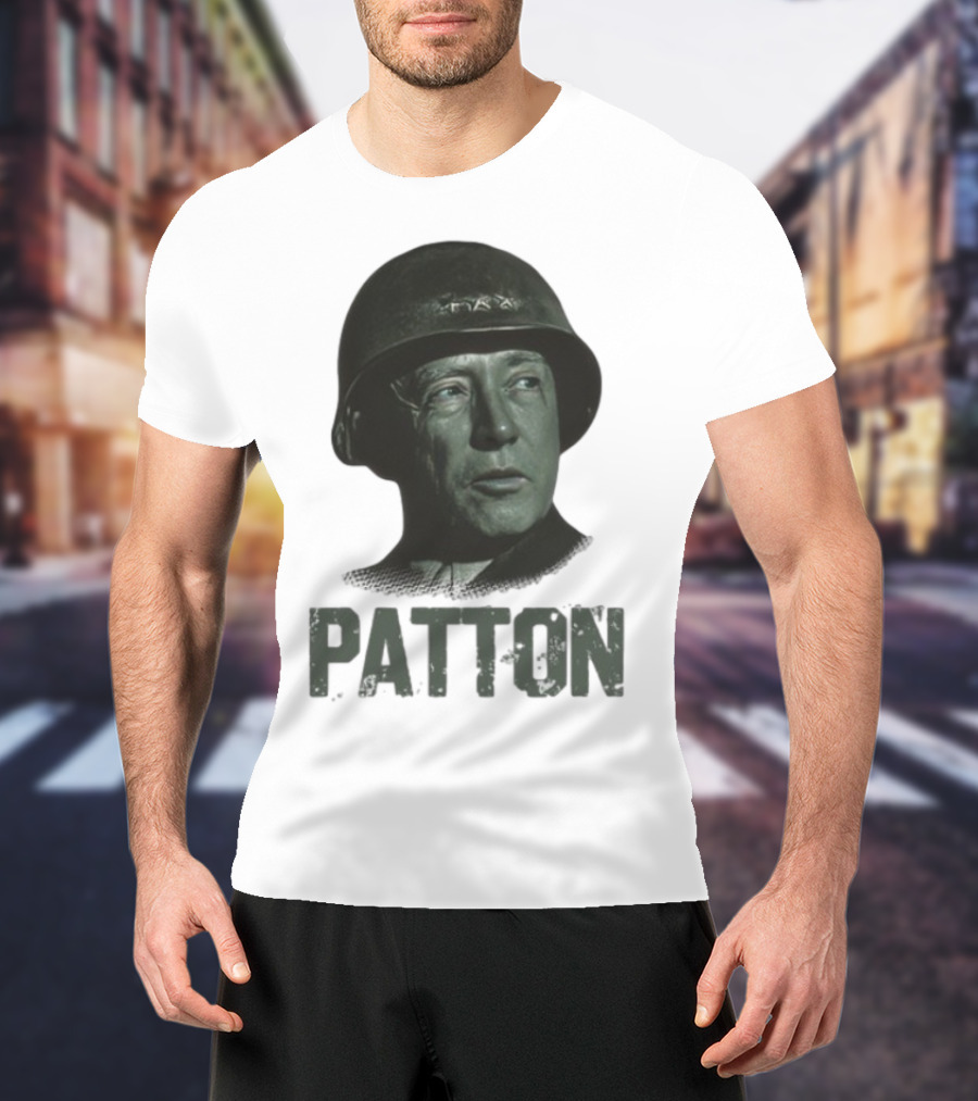 Fightbackpodcast General Patton Image With Patton Text T-Shirt