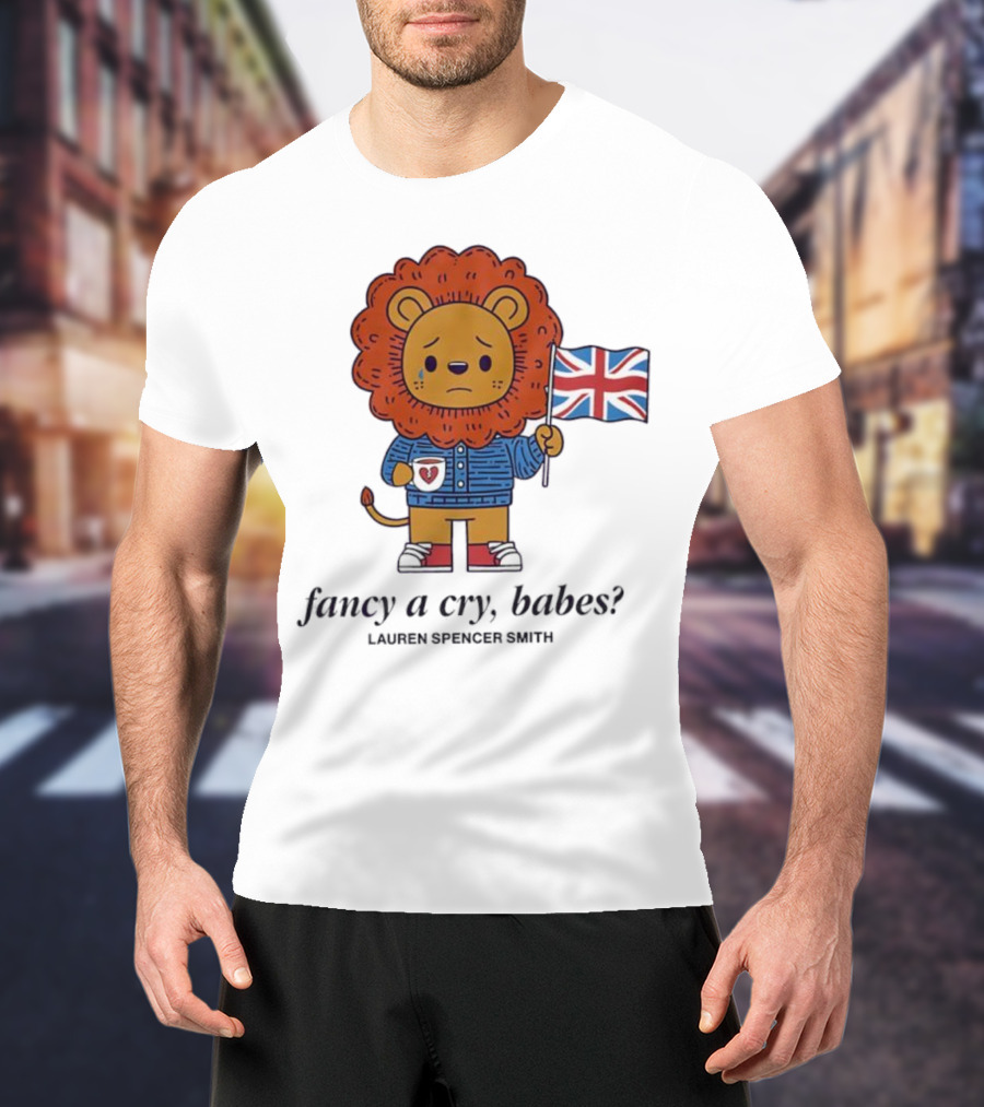 Lauren Spencer Smith Lion England Flag Fancy A Cry Babes T-Shirt