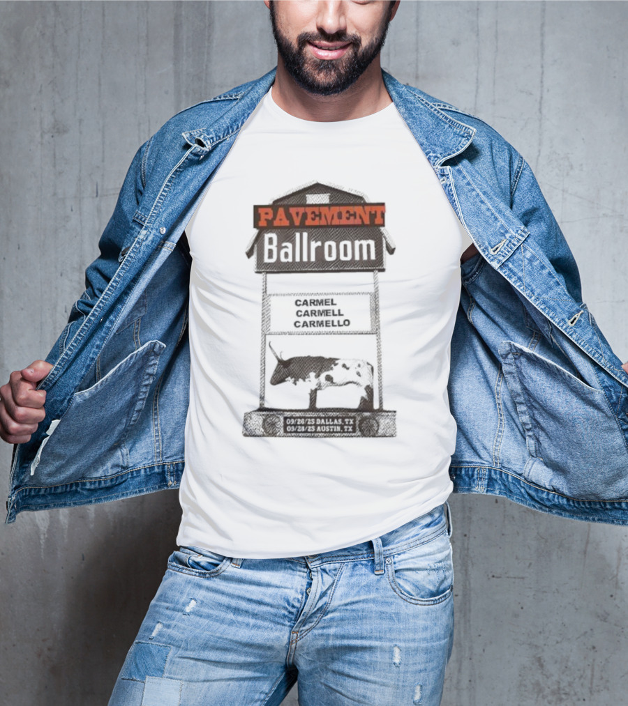Pavement Ballroom Tour Texas 2025 Carmel Carmell Carmello T-Shirt