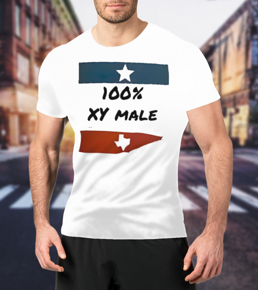 Texas Star 100 Percent XY Male Flag Design T-Shirt