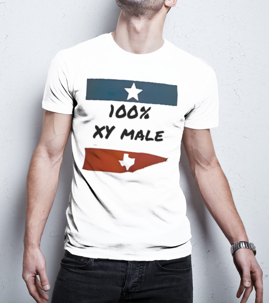 Texas Star 100 Percent XY Male Flag Design T-Shirt