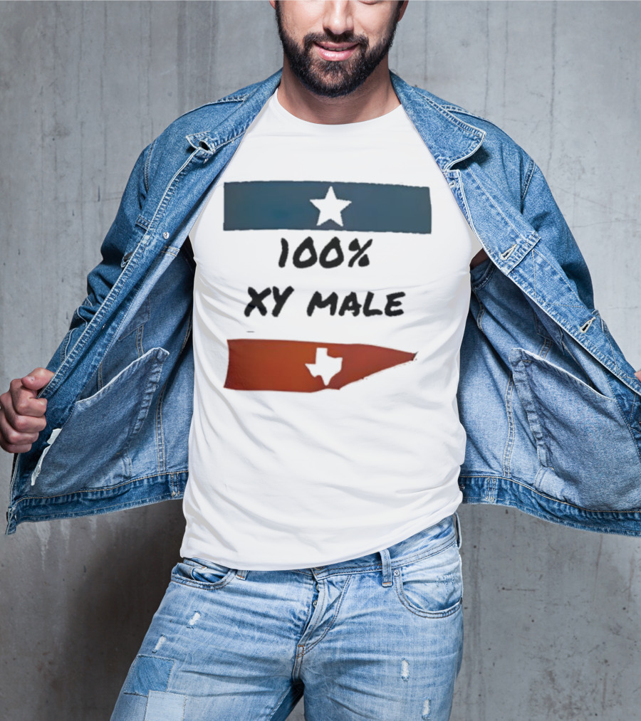 Texas Star 100 Percent XY Male Flag Design T-Shirt