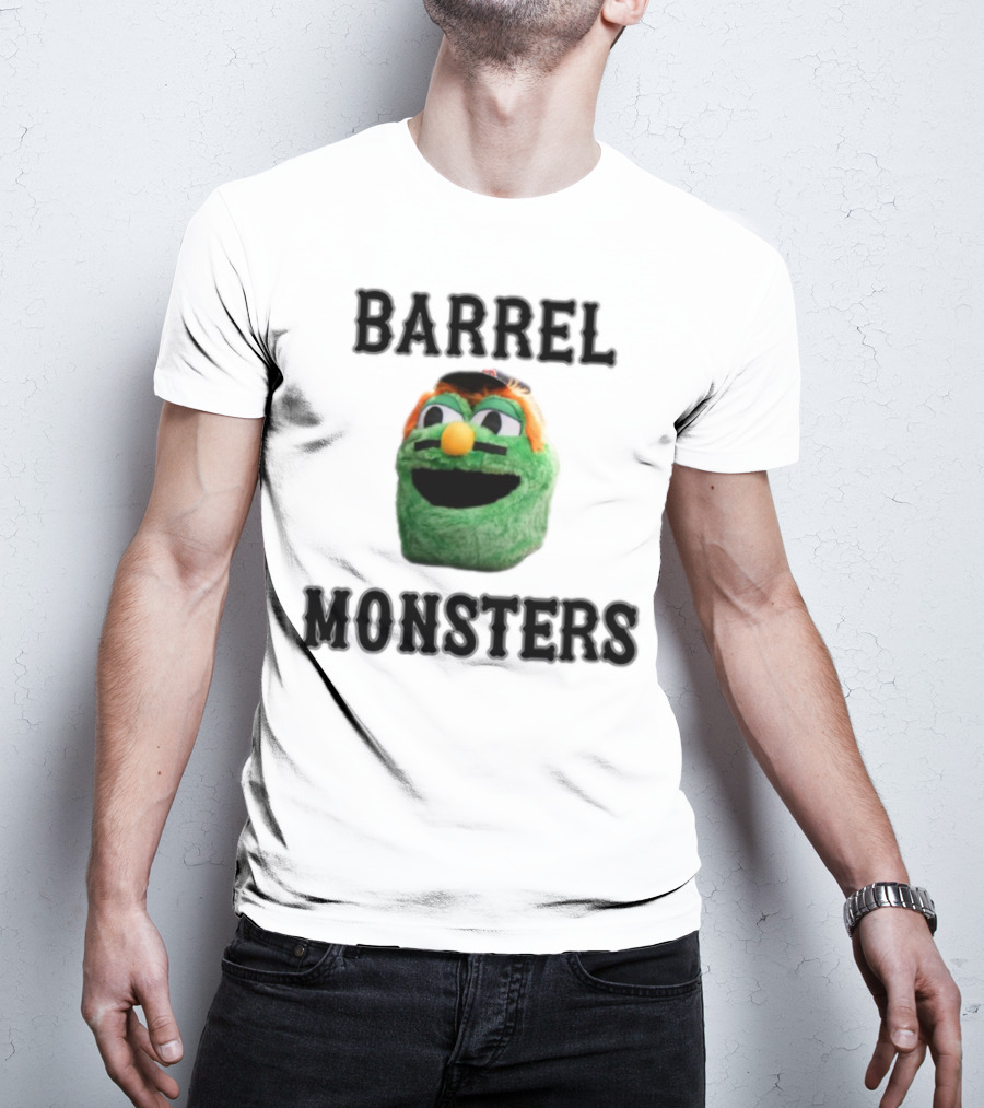 Barrel Monsters Wally Green Fur Mustache Baseball Hat T-Shirt