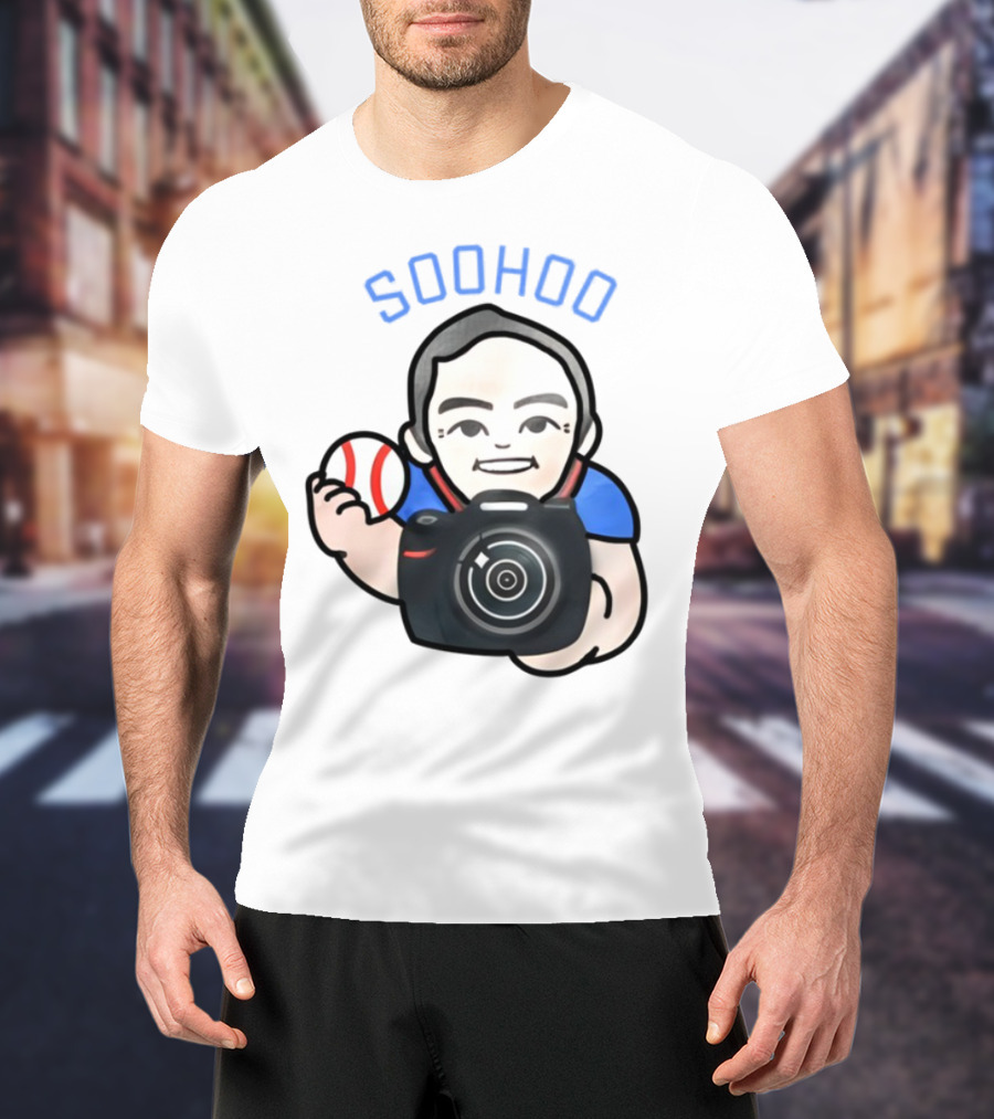 Soohoo Baseball Photographer Character Holding Camera And Ball T-Shirt
