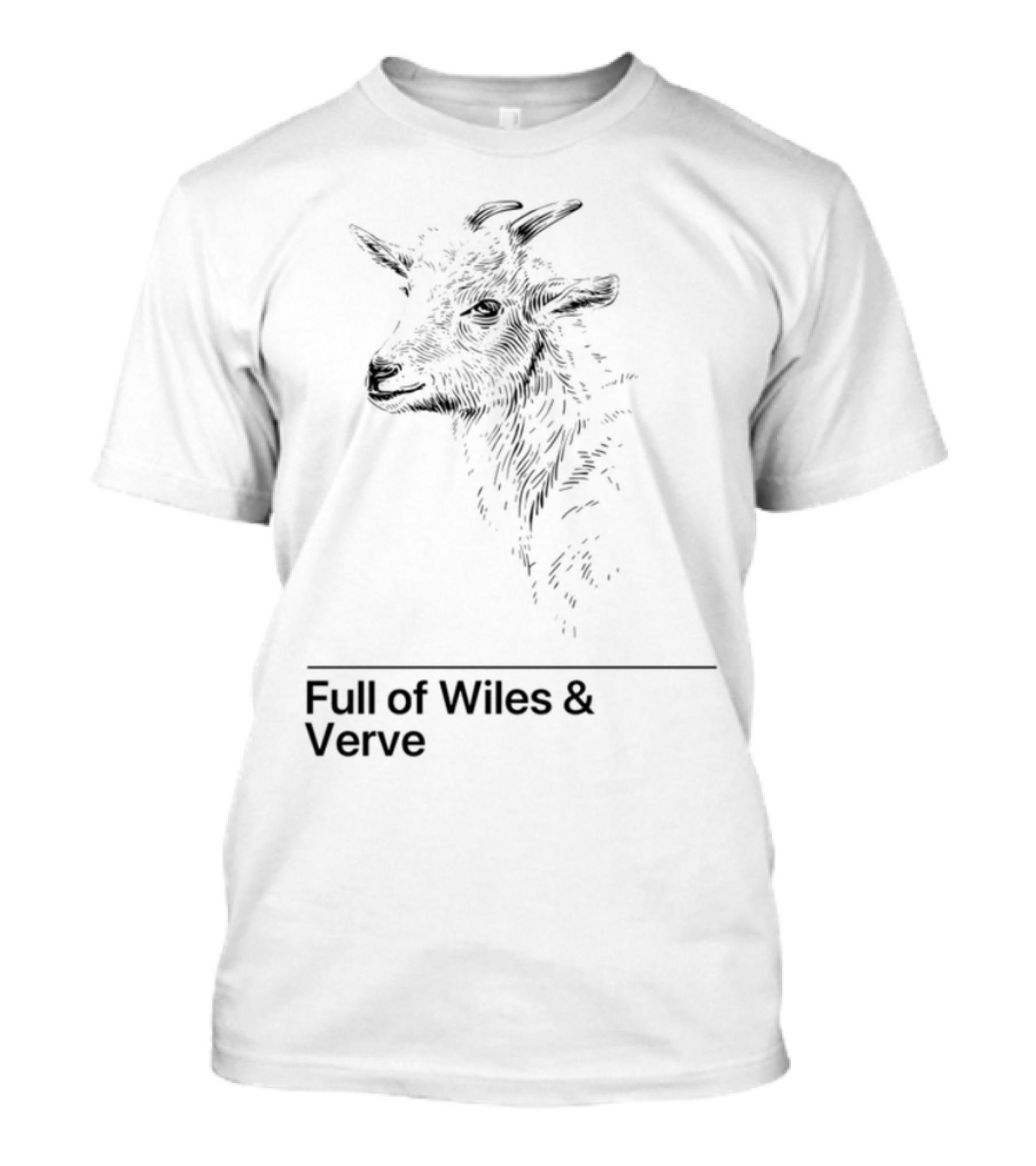 Dreamwieber Full Of Wiles Verve Goat Black And White T-Shirt