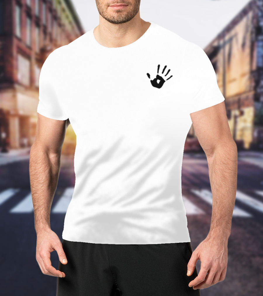Davido Black Palm Imprint Unique Hand Symbol T-Shirt