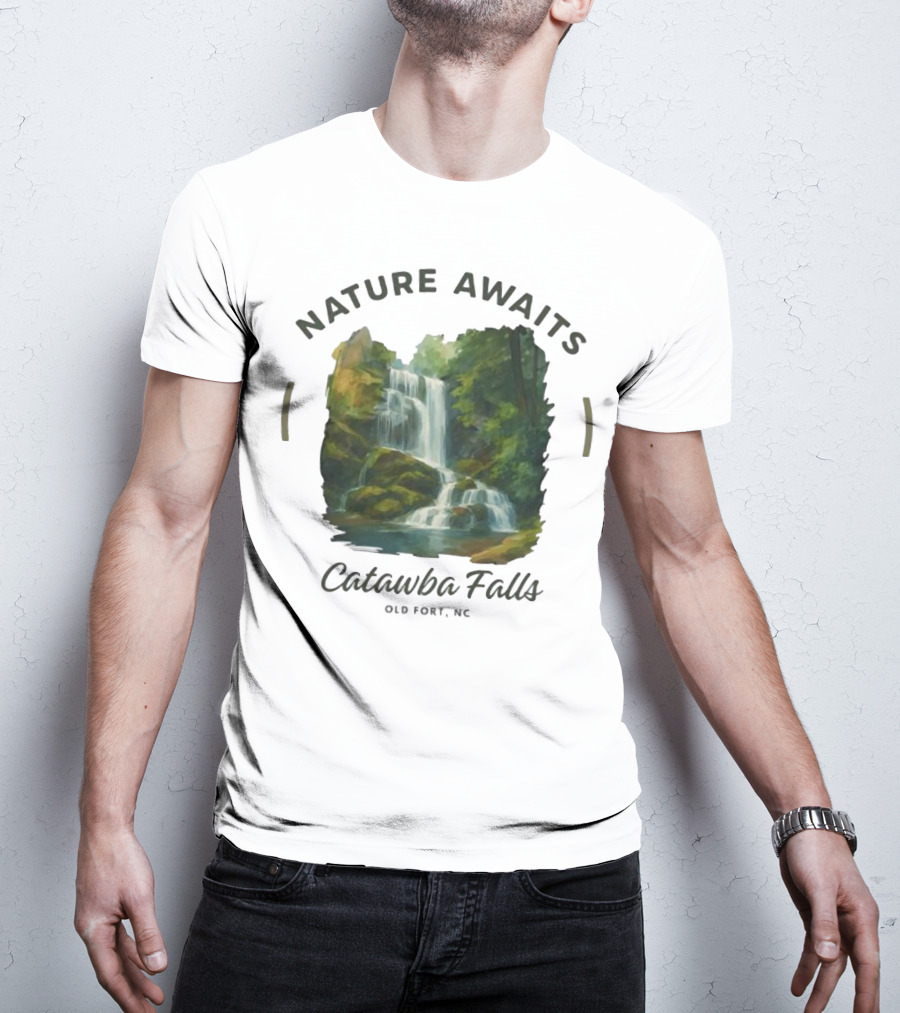 Nature Awaits Catawba Falls Old Fort NC T-Shirt