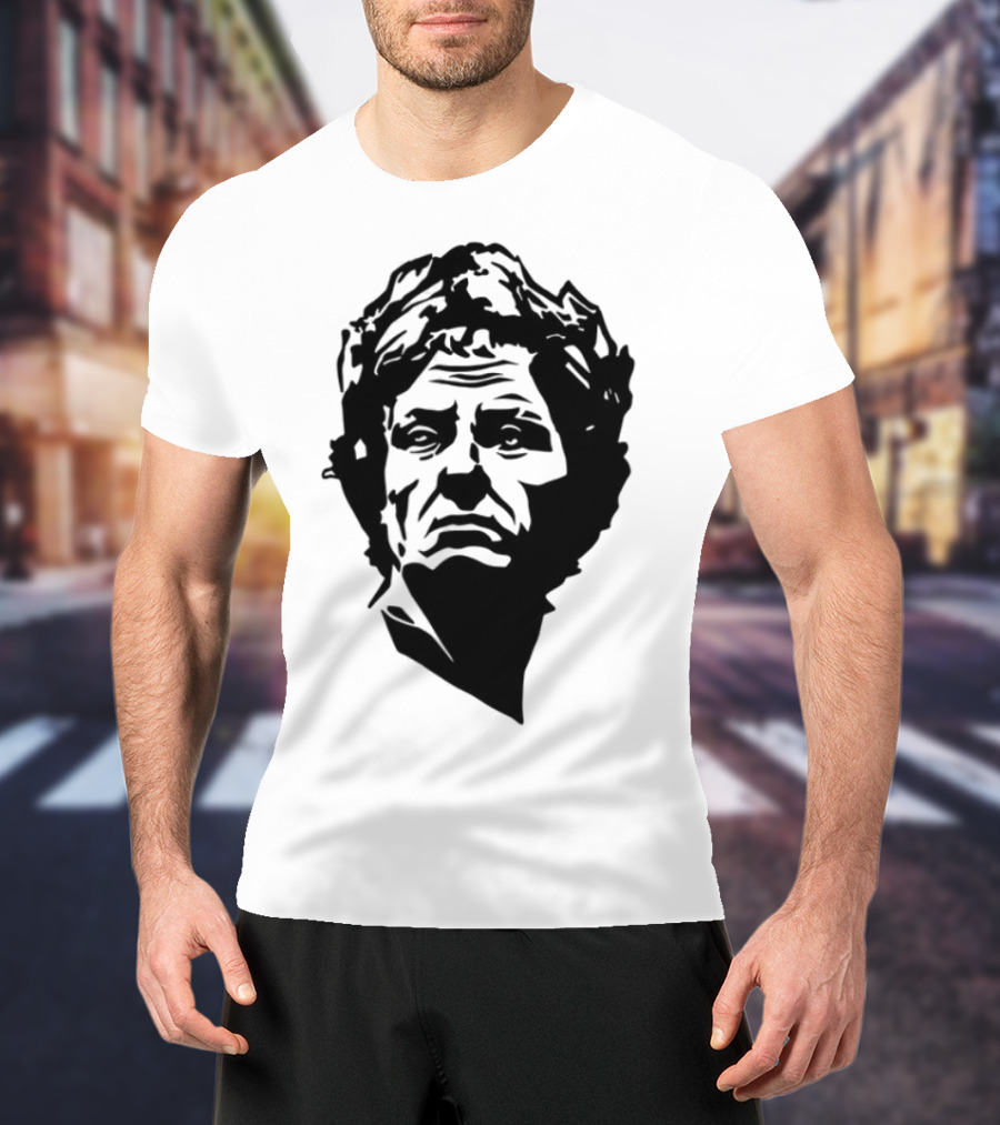 Daily Roman Updates Julius Caesar Line Art Sketch T-Shirt