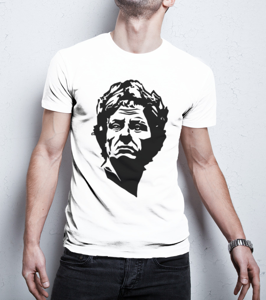 Daily Roman Updates Julius Caesar Line Art Sketch T-Shirt