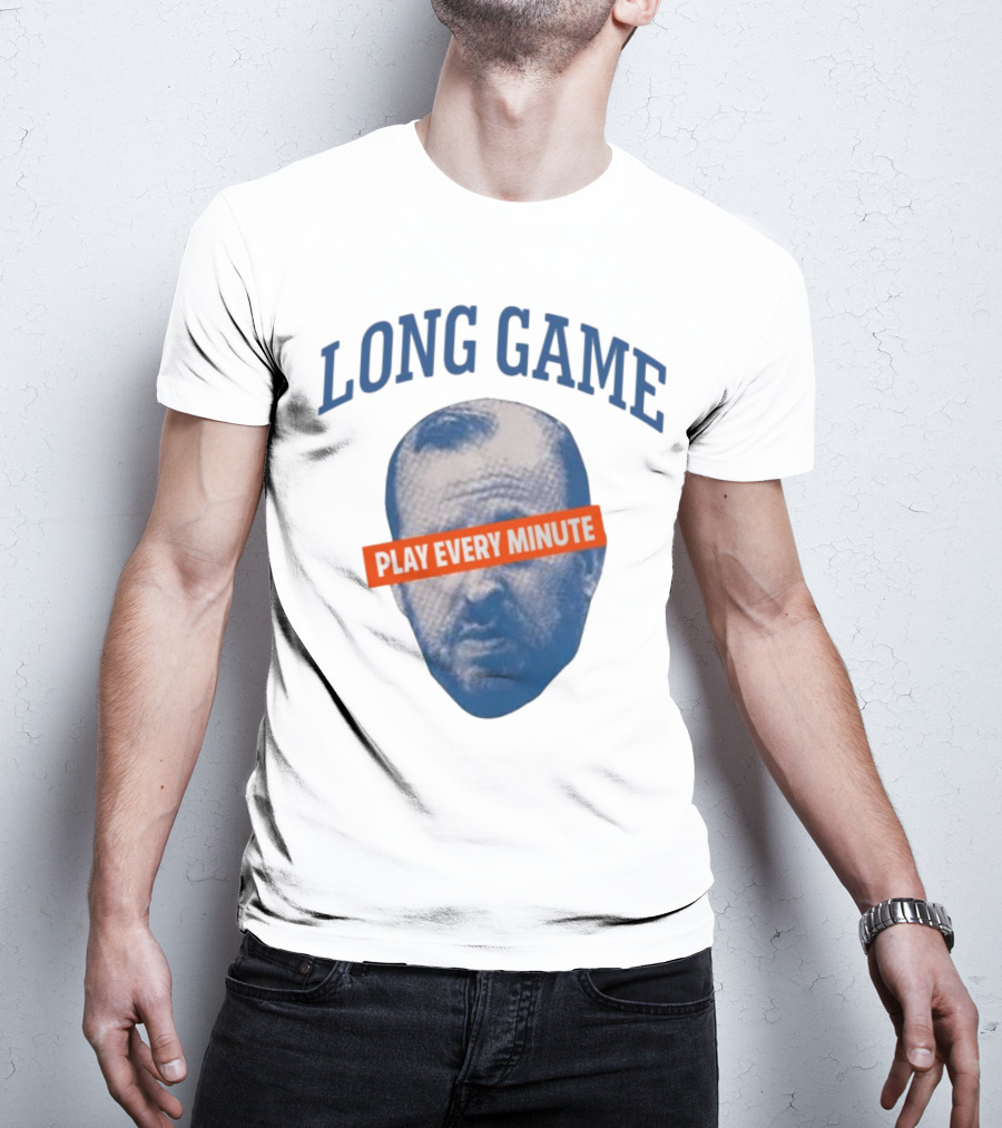 Long Game Play Every Minute Face Print T-Shirt
