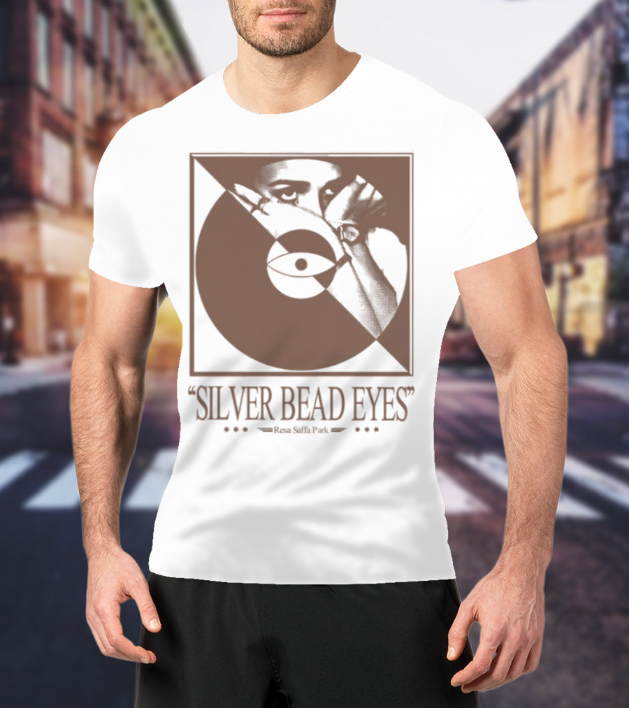 Resa Saffa Park Silver Bead Eyes Record Eye Art T-Shirt