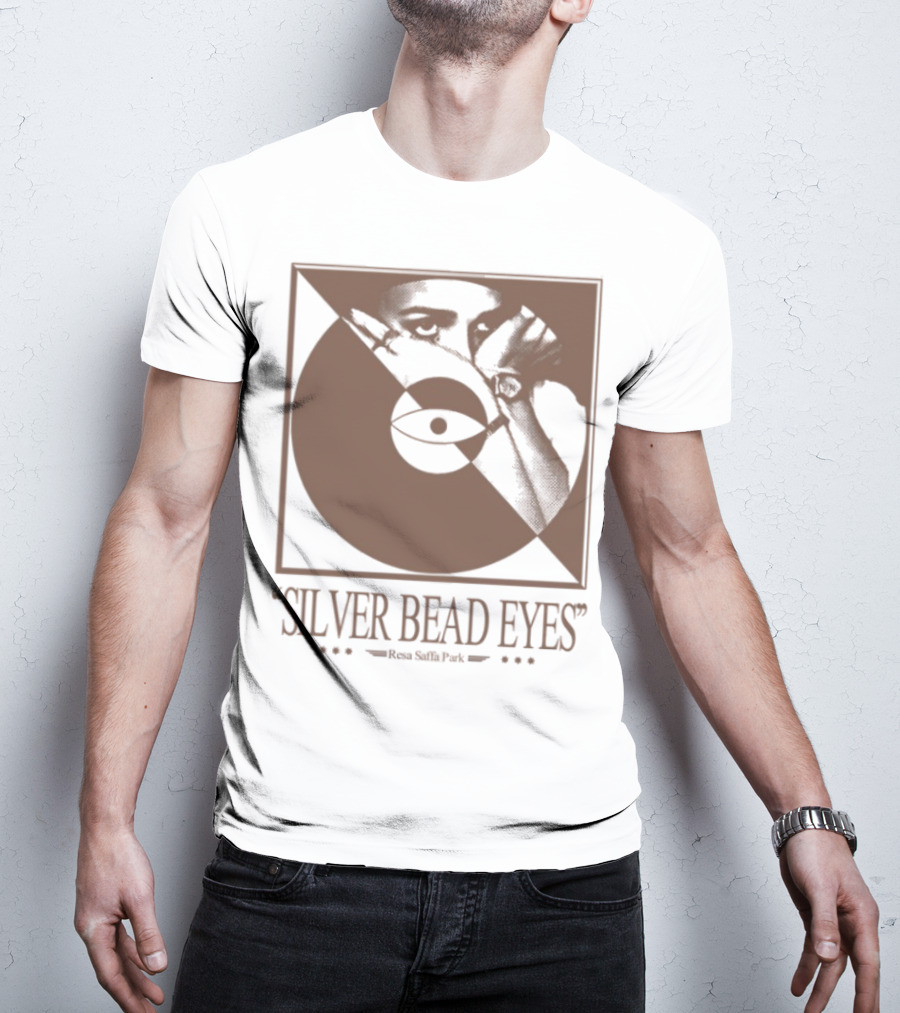 Resa Saffa Park Silver Bead Eyes Record Eye Art T-Shirt