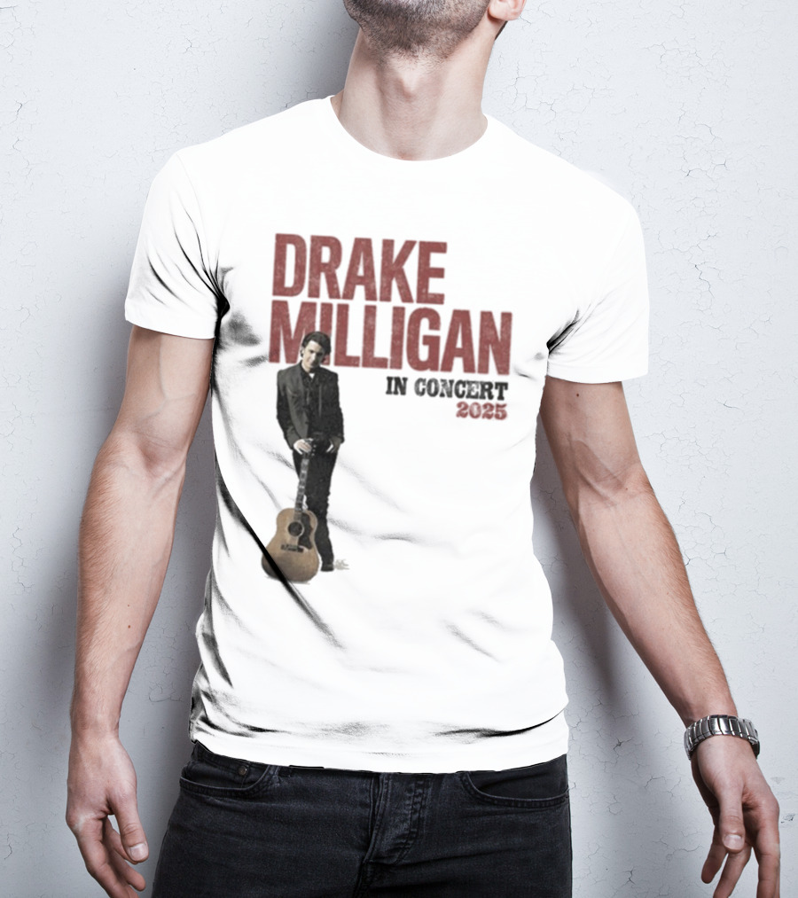 Drake Milligan Live On Stage 2025 Concert Tour T-Shirt