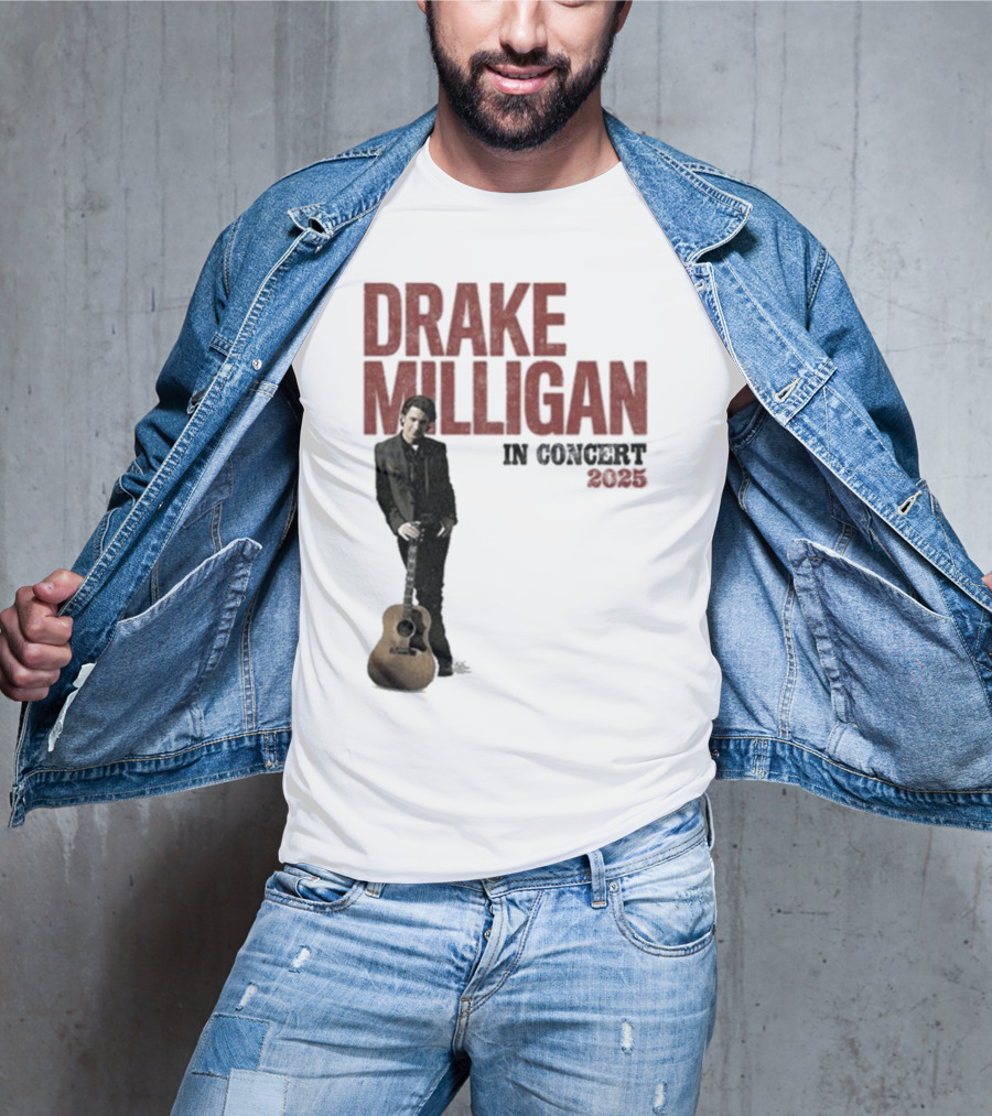 Drake Milligan Live On Stage 2025 Concert Tour T-Shirt