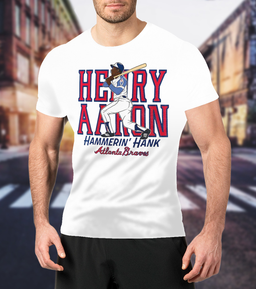 Hank Aaron Hammerin’ Hank Atlanta Braves MLB Baseball 2025 T-Shirt
