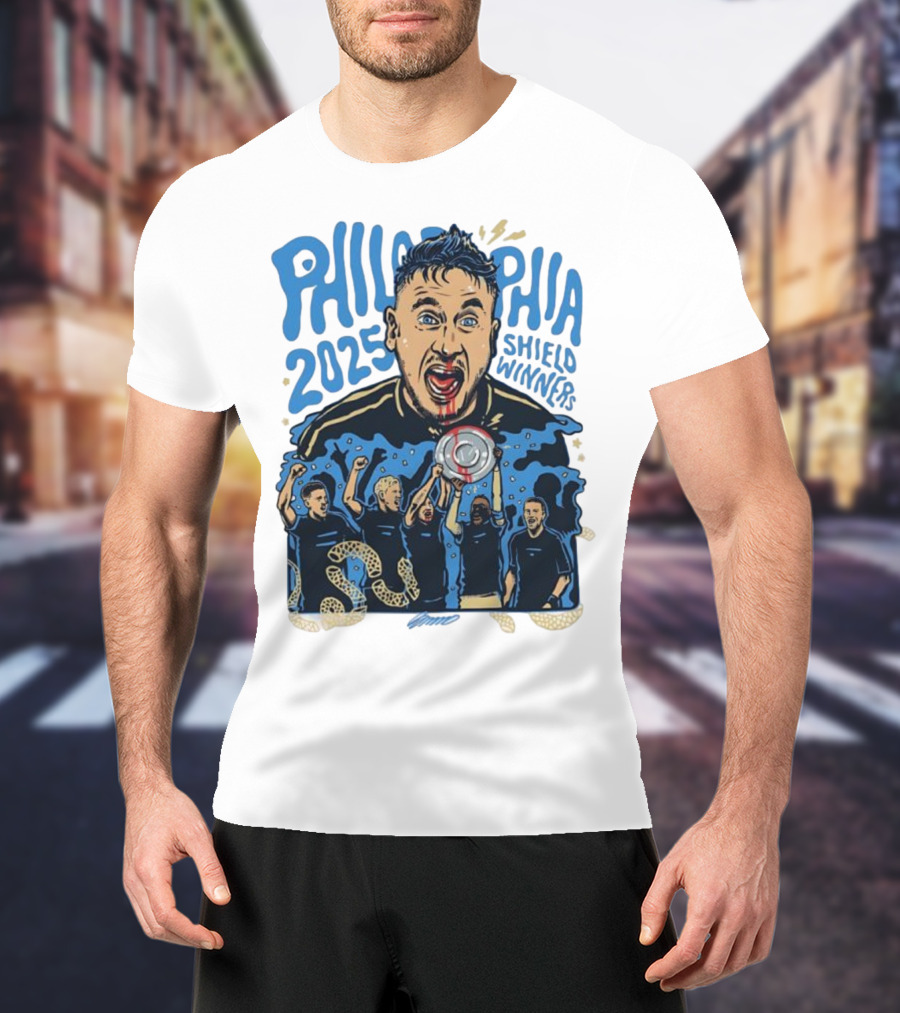 Philadelphia 2025 Shield Winners Union Victory T-Shirt
