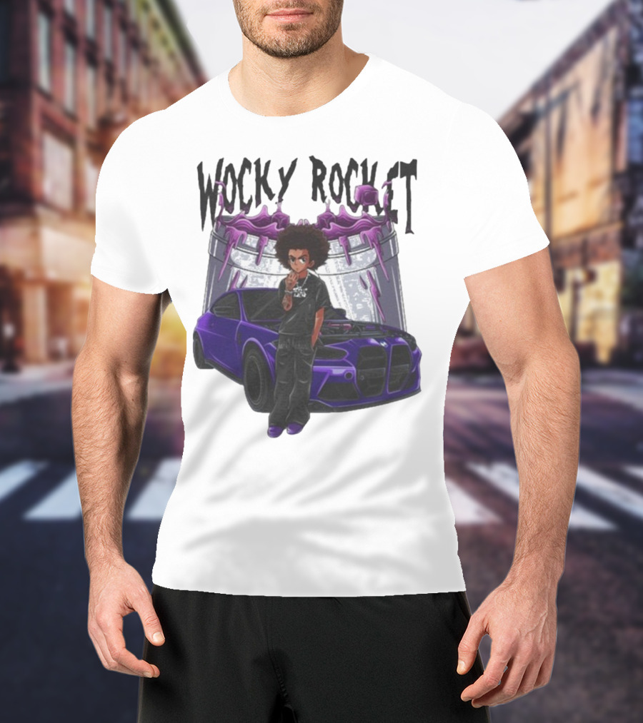 Wocky Rocket SRT Halloween Purple Car Character T-Shirt