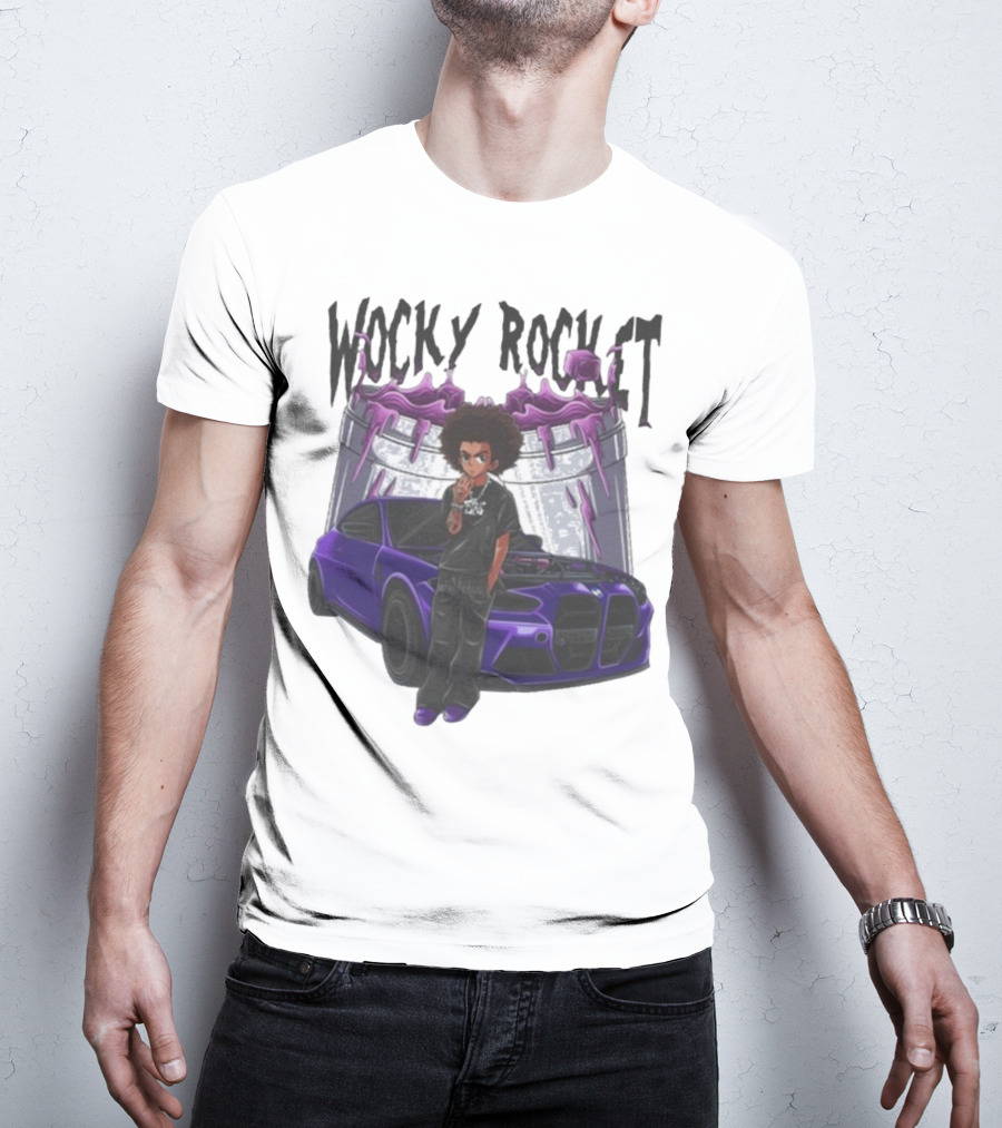 Wocky Rocket SRT Halloween Purple Car Character T-Shirt