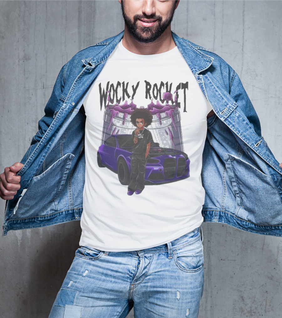 Wocky Rocket SRT Halloween Purple Car Character T-Shirt