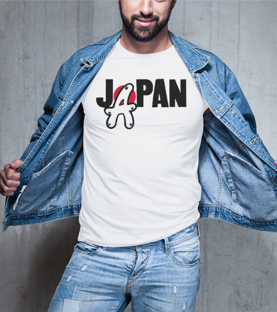 Japan Blu Boy A Bright Red Sun Playful Style T-Shirt