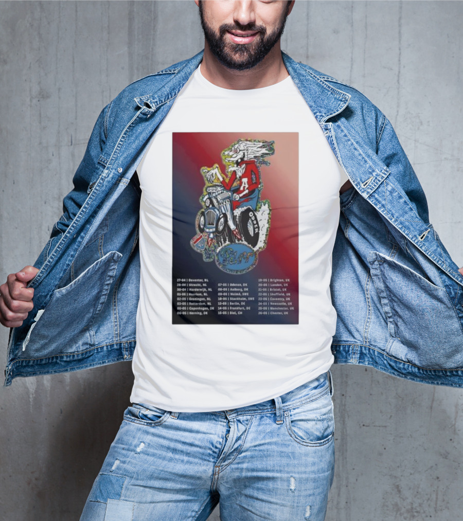 Europe UK Spring 2026 Charlie Parr Tour Dates Netherlands Denmark Sweden UK T-Shirt