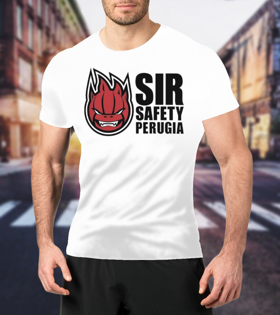 Sir Safety Perugia Volleyball Team Iconic Red Mascot T-Shirt