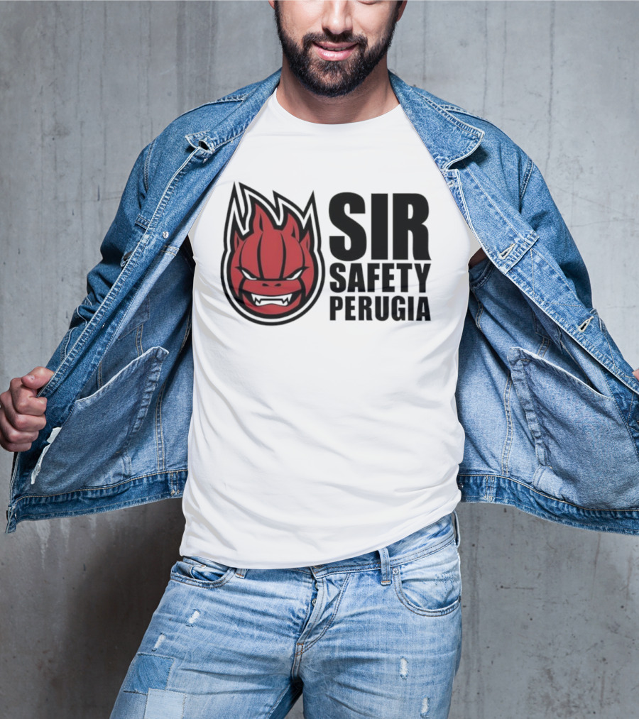 Sir Safety Perugia Volleyball Team Iconic Red Mascot T-Shirt