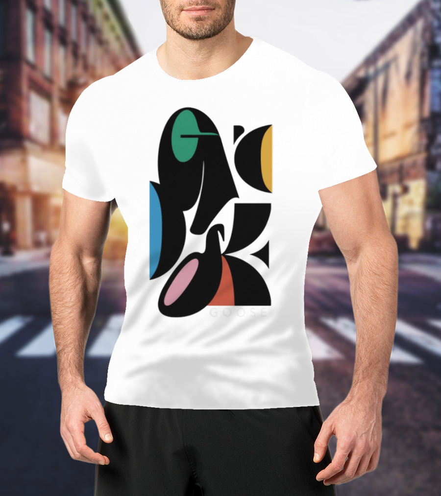 Warp Spheres Goose The Band Colorful Abstract Shapes T-Shirt