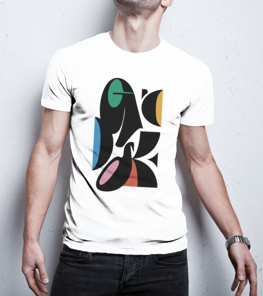 Warp Spheres Goose The Band Colorful Abstract Shapes T-Shirt