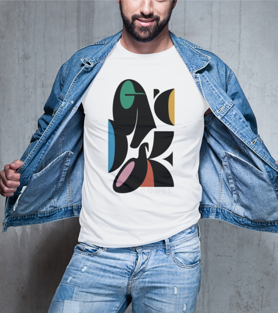 Warp Spheres Goose The Band Colorful Abstract Shapes T-Shirt