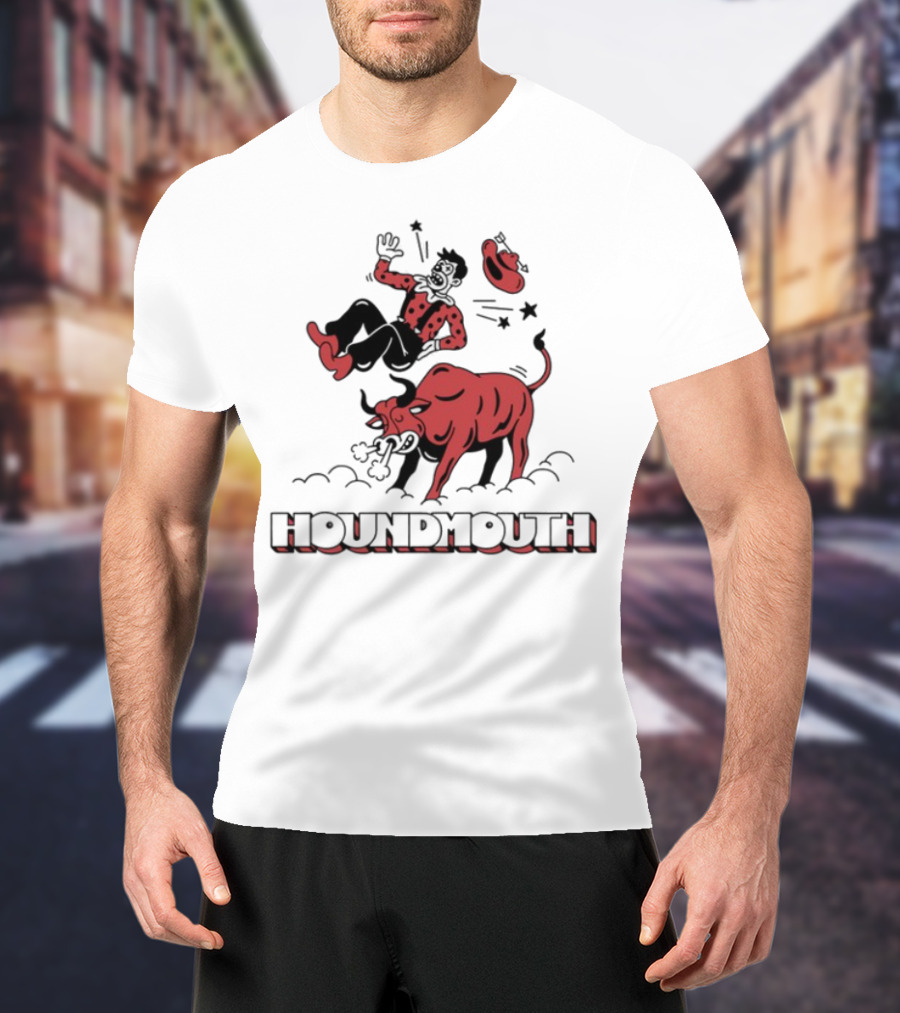 Houndmouth Rodeo Clown Bull Riding Scene T-Shirt