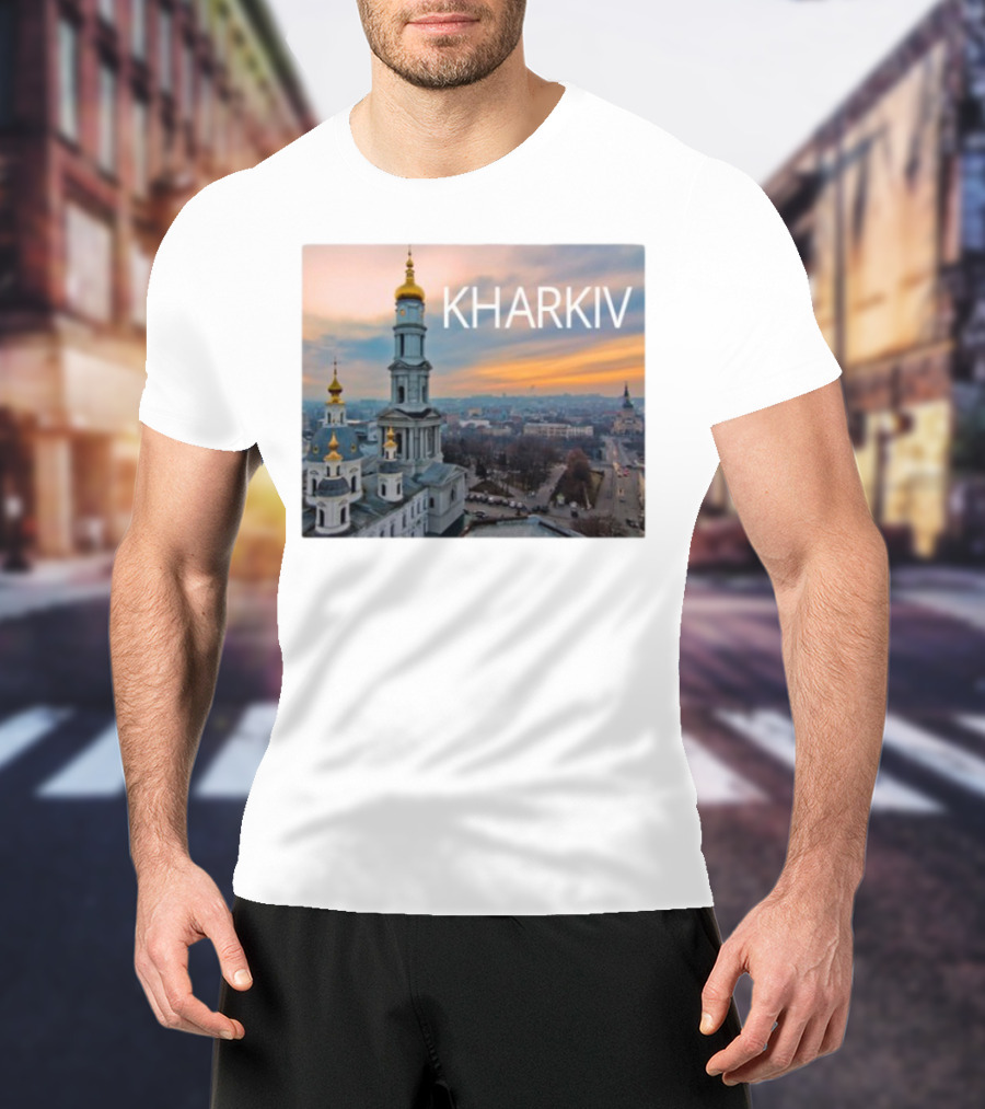 Kharkiv Cityscape With Iconic Golden Domes T-Shirt