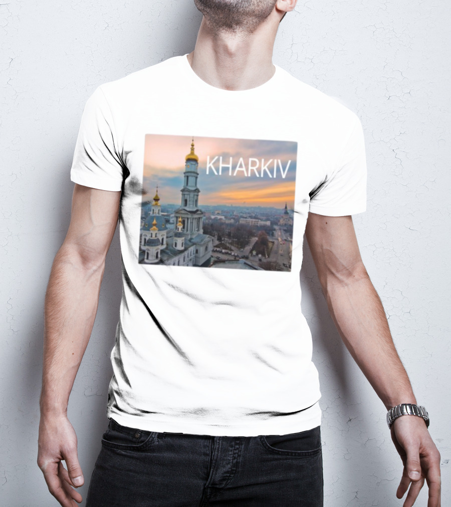 Kharkiv Cityscape With Iconic Golden Domes T-Shirt