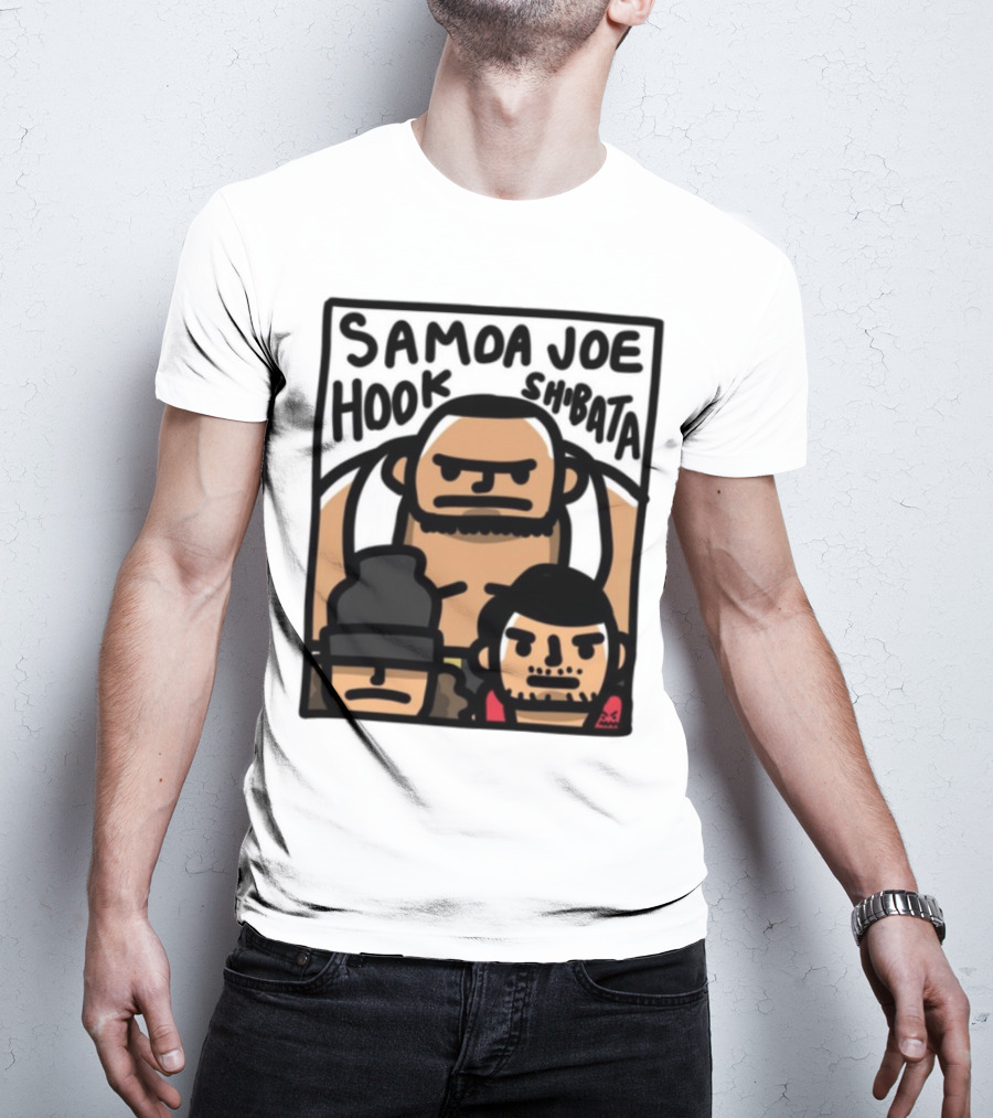 Samoa Joe Hook Shibata Cartoon Characters T-Shirt