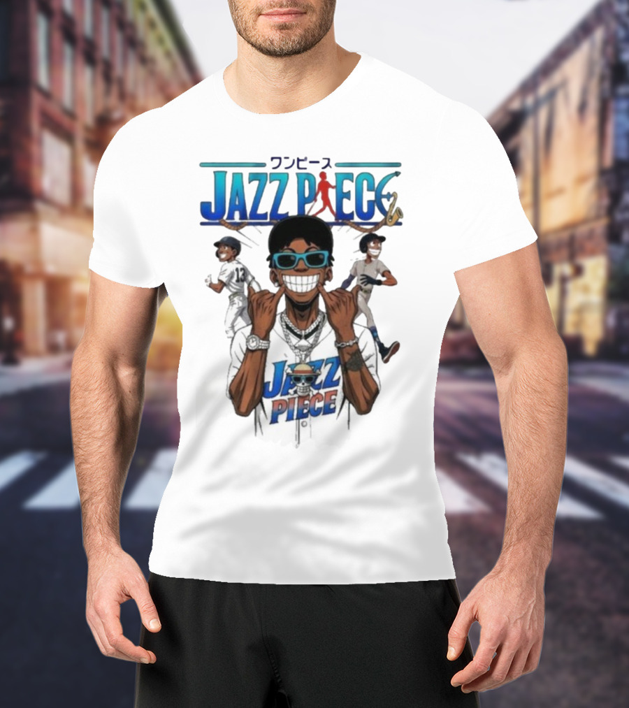 Jazz Piece One Piece New York Yankees MLB Collaboration T-Shirt