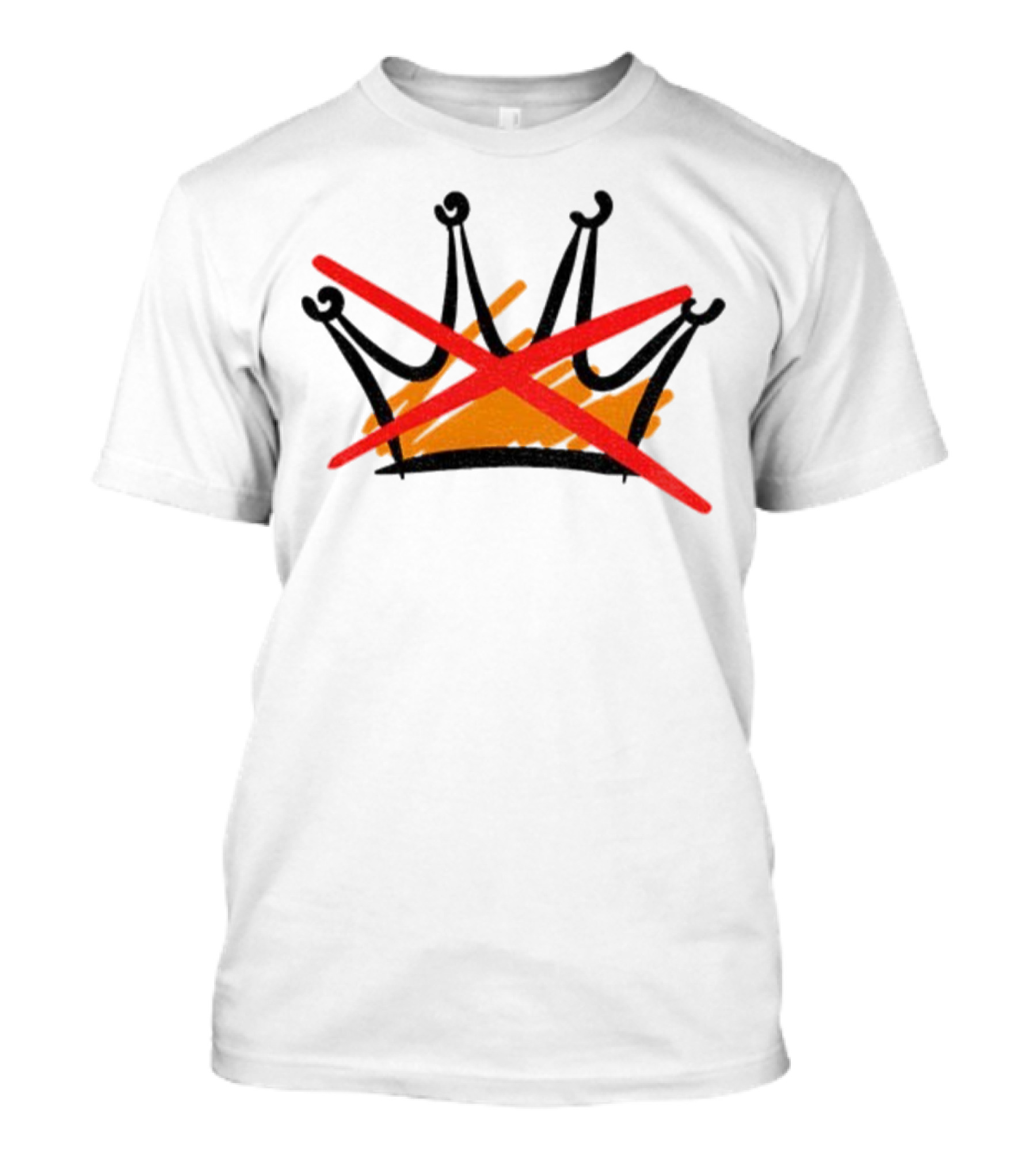 No Kings Symbol Strike Through Monarchy Protest T-Shirt