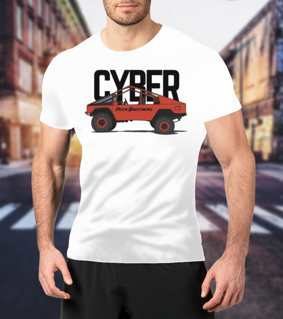Peck Brothers Cyber Truck Retro Off-Road Adventure T-Shirt