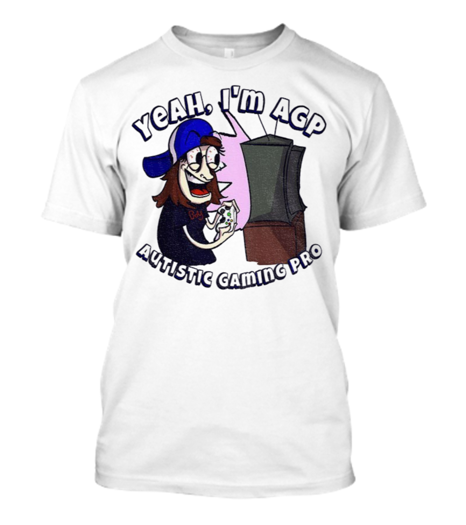 Yeah I’m AGP Autistic Gaming Pro Controller Cartoon T-Shirt