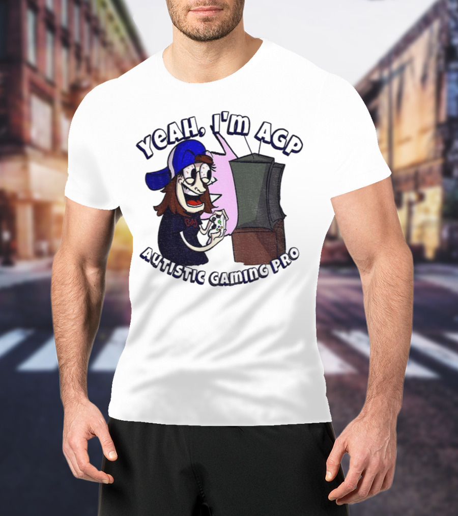 Yeah I’m AGP Autistic Gaming Pro Controller Cartoon T-Shirt