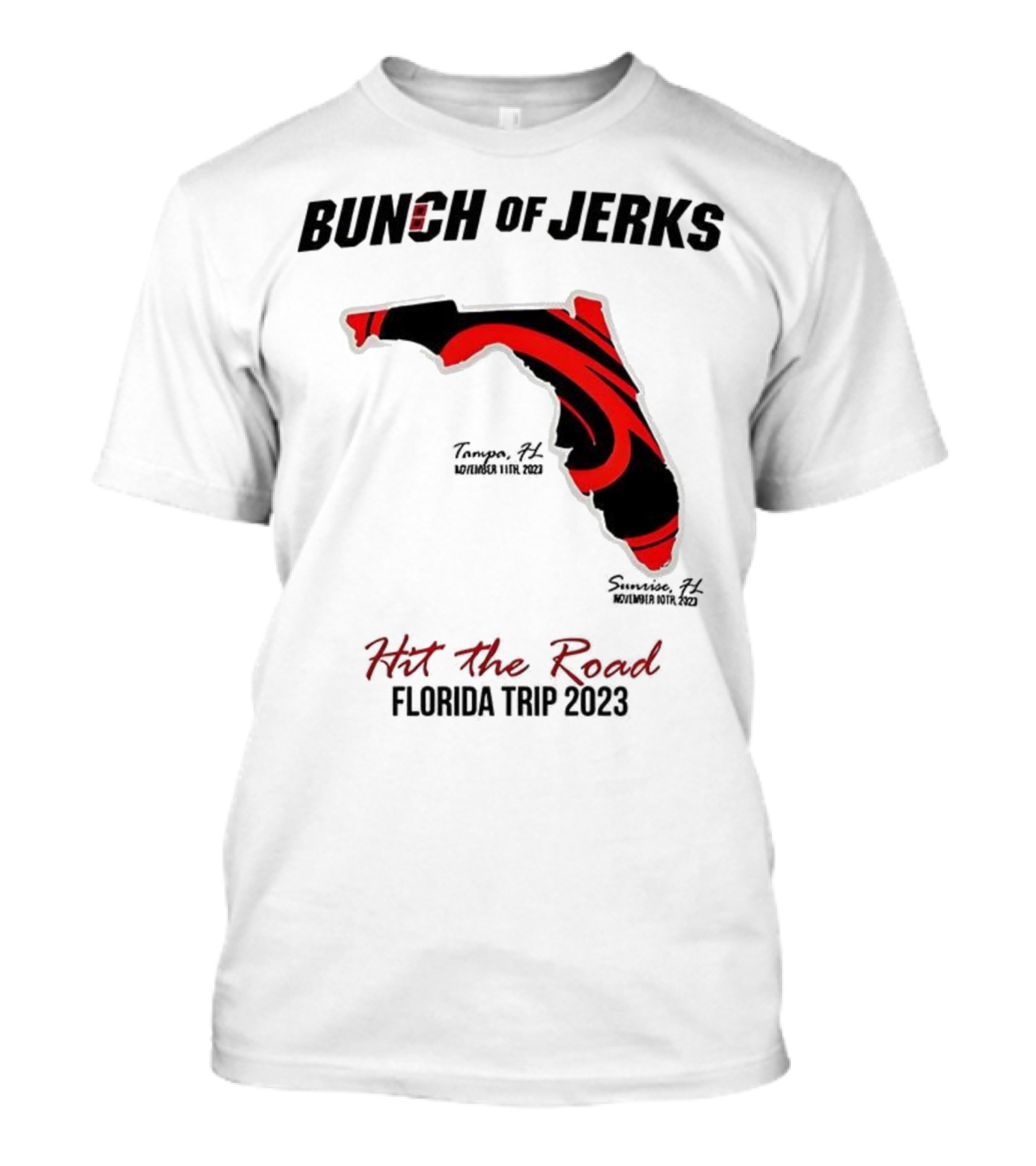 Bunch Of Jerks Hit The Road Florida Trip 2023 State Adventure T-Shirt