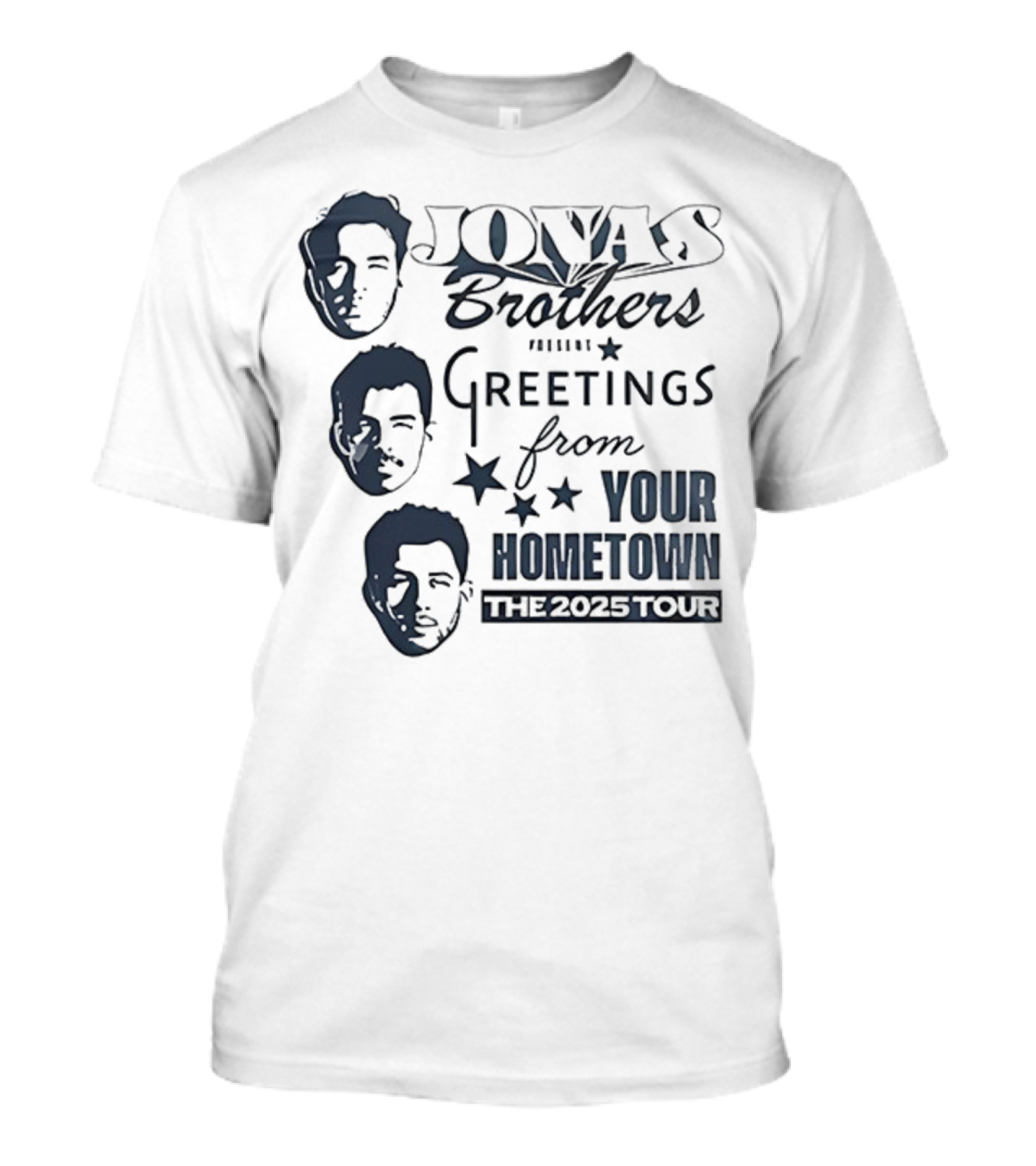 Jonas Brothers Greetings From Your Hometown The 2025 Tour T-Shirt