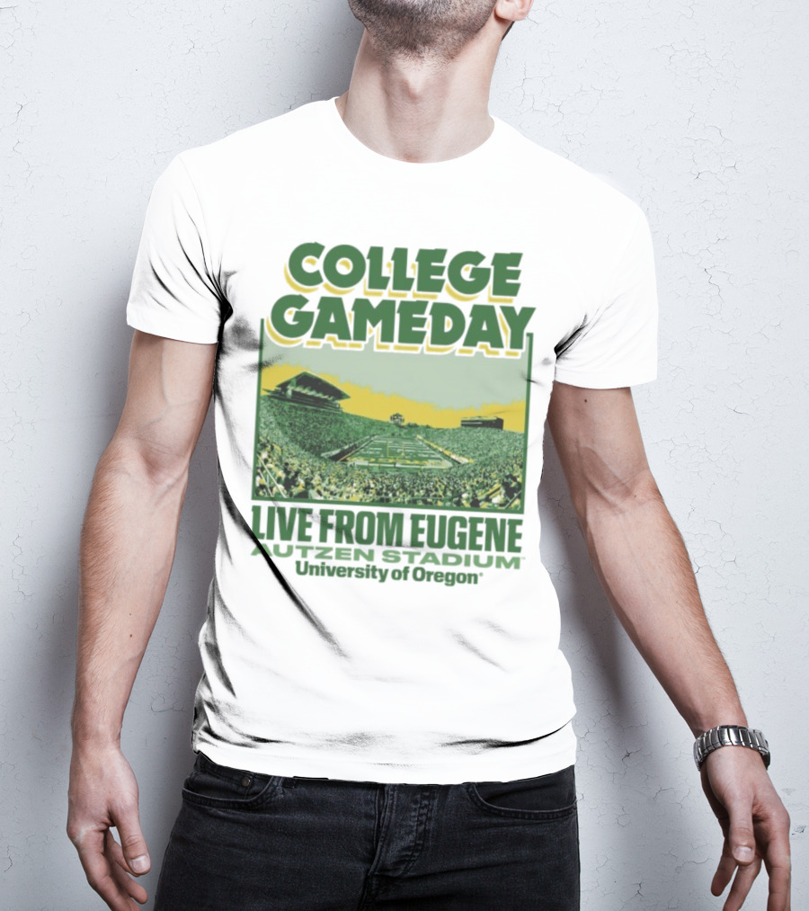 College GameDay Live From Eugene Autzen Stadium University Of Oregon T-Shirt